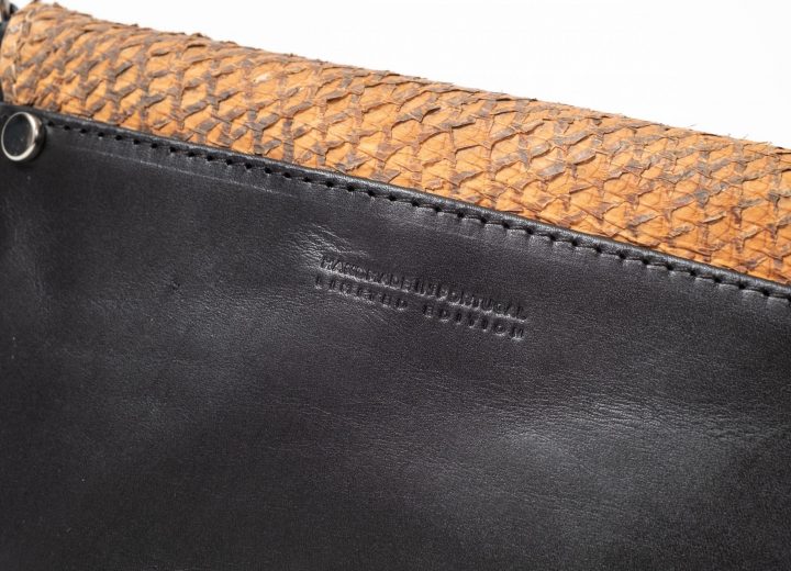 vegetable tanned salmon leather Clutch