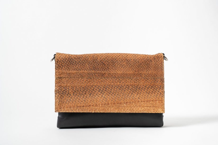 vegetable tanned salmon leather Clutch